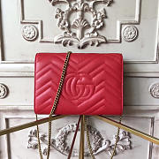 Gucci GG Marmont 20 Mini Chain Bag Red 2590 - 2