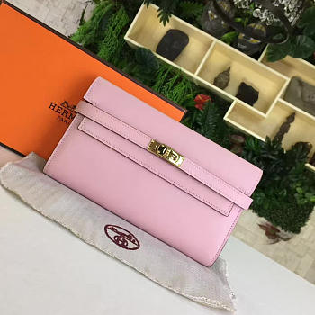 Hermès Kelly Clutch 20 Pink/Gold BagsAll Z2839