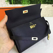 Hermès Kelly Clutch 20 Black/Gold BagsAll Z2850 - 5