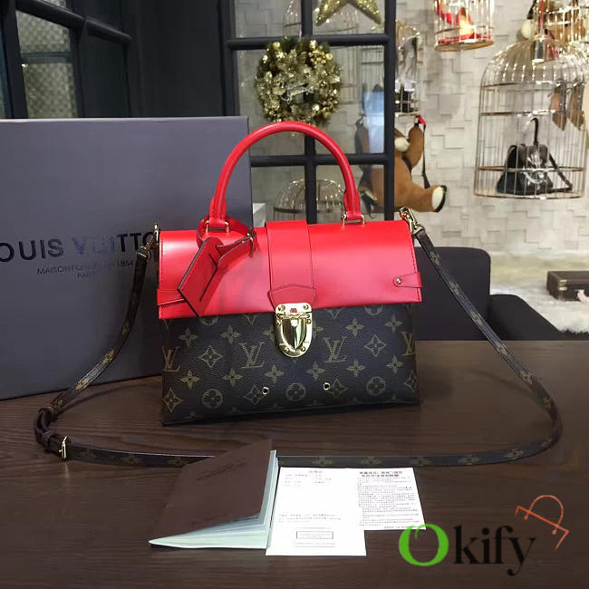  Louis Vuitton Monogram BagsAll  One Handle Flap Bag MM RED 3296 - 1
