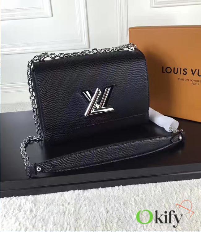 Louis Vuitton TWIST BLACK MM NOIR 3682 23cm  - 1