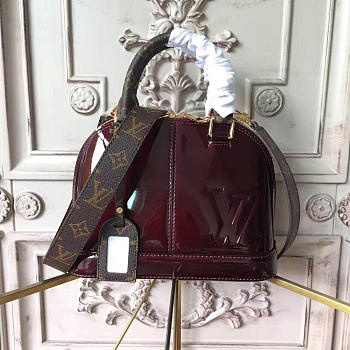 Louis Vuitton Alma BB Hornskin Patent Leather 3723 25cm 