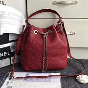 CC Calfskin Bucket Bag Red BagsAll A93597 VS04761 - 1