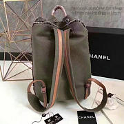 CC Canvas Sequins Drawstring Backpack Grey and Red  - 2