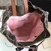 CC Canvas Sequins Drawstring Backpack Grey and Red  - 4