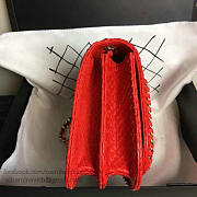Chanel Snake Embossed Flap Shoulder Bag Red A98774 20cm - 5
