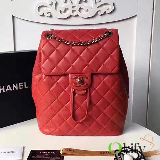 Chanel Caviar Quilted Lambskin 32 Backpack Red 170303 VS07838 - 1
