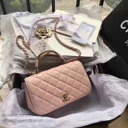 Chanel Caviar Quilted Lambskin Flap Bag with Top Handle Pink A93752 25cm - 6