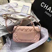 Chanel Caviar Quilted Lambskin Flap Bag with Top Handle Pink A93752 25cm - 2