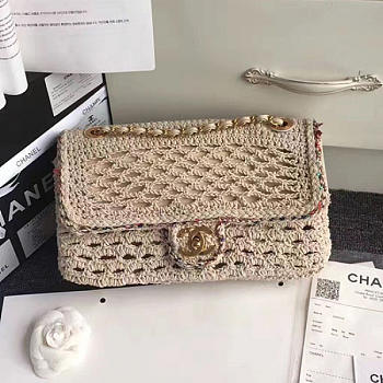 Chanel Crochet Braid Cayo Coco Flap Bag Beige BagsAll A93680 VS02814