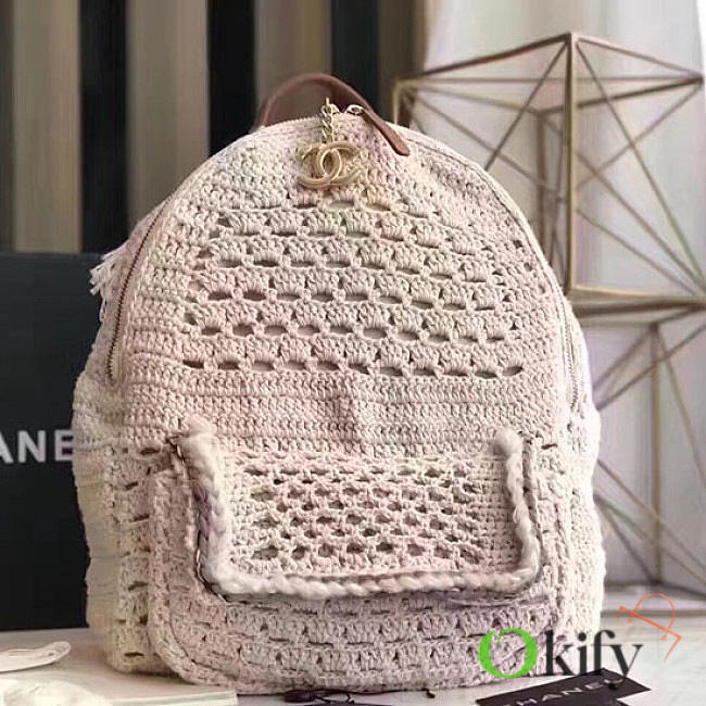 CC Crochet Braid Cayo Coco Backpack 30 White bagsAll A93681 VS04725 - 1