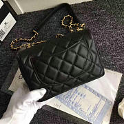 Chanel Calfskin Camellia Waist Chain Bag Black BagsAll A91830 VS06486 - 2