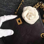 Chanel Calfskin Camellia Waist Chain Bag Black BagsAll A91830 VS06486 - 5