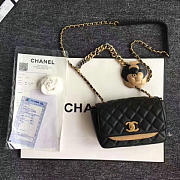 Chanel Calfskin Camellia Waist Chain Bag Black BagsAll A91830 VS06486 - 6
