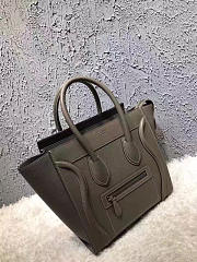 BagsAll Celine Leather Micro Luggage 1068 Olive Green 26cm - 3