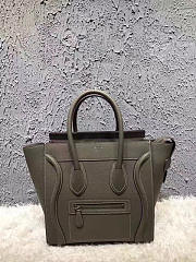 BagsAll Celine Leather Micro Luggage 1068 Olive Green 26cm - 2
