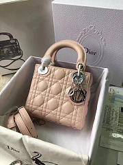 bagsAll Lady Dior Mini 17 Light Pink Silver Tone 1583 - 1