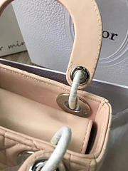 bagsAll Lady Dior Mini 17 Light Pink Silver Tone 1583 - 4