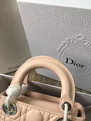 bagsAll Lady Dior Mini 17 Light Pink Silver Tone 1583 - 3