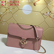 Gucci GG Flap Shoulder Bag On Chain Pink BagsAll 510303 - 1