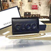 Gucci Chain Bag Black Leather 2151 20cm - 1