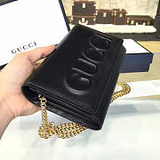 Gucci Chain Bag Black Leather 2151 20cm - 3