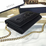 Gucci Chain Bag Black Leather 2151 20cm - 5