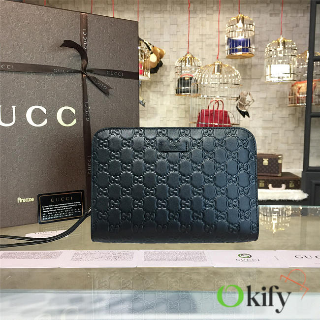 Gucci GG Leather Clutch Bag BagsAll Z013 - 1