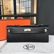 Hermès Kelly Clutch Box Calf 30 Black/Gold - 1