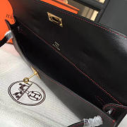 Hermès Kelly Clutch Box Calf 30 Black/Gold - 6