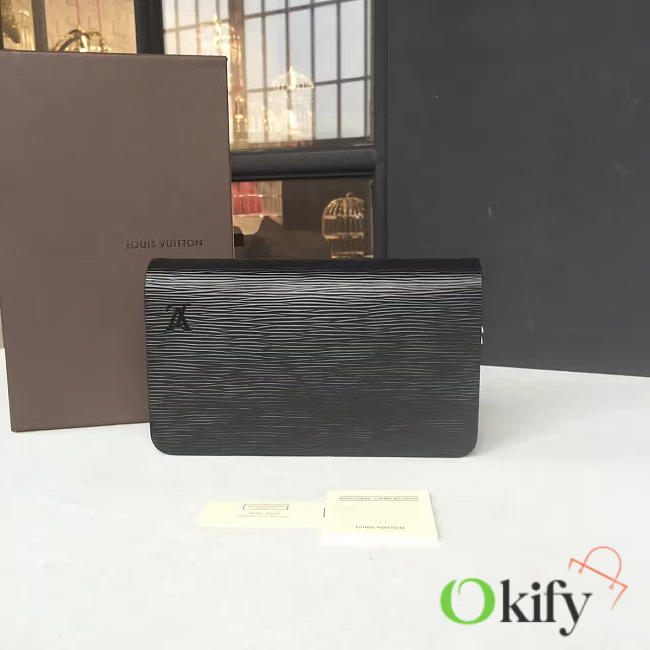 LOUIS VUITTON ZIPPY Wallet 19 Black Noir 3153 - 1