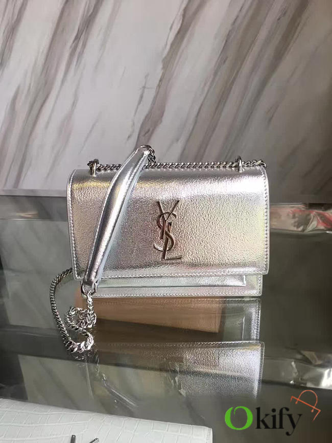 YSL Sunset Chain Bag Silver 17 Silver 4839 - 1