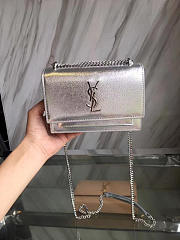 YSL Sunset Chain Bag Silver 17 Silver 4839 - 2