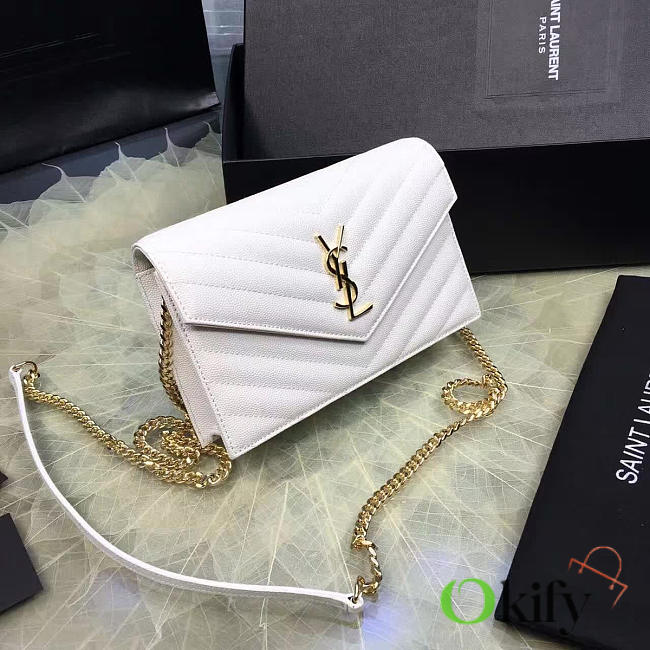 Okify YSL College Bag In White 19x11.5x4cm - 1