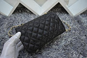 CHANEL Caviar Leather Flap Bag With Gold/Silver Hardware Black 20cm  - 2