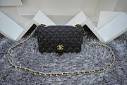 CHANEL Caviar Leather Flap Bag With Gold/Silver Hardware Black 20cm  - 3