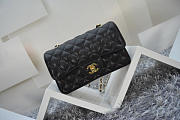 CHANEL Caviar Leather Flap Bag With Gold/Silver Hardware Black 20cm  - 5