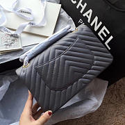 Chanel Classic Handbag Grey 25cm - 5