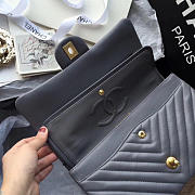 Chanel Classic Handbag Grey 25cm - 2