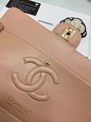 CHANEL Calfskin Leather Flap Bag Gold Pink BagsAll 25cm - 3
