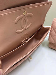 CHANEL Calfskin Leather Flap Bag Gold Pink BagsAll 25cm - 4