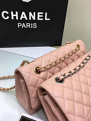 CHANEL Calfskin Leather Flap Bag Gold Pink BagsAll 25cm - 5
