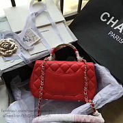 Chanel Caviar Quilted Lambskin Flap Bag with Top Handle Red A93752 25cm - 2