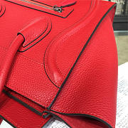 BagsAll Celine Leather Micro Luggage Red Z1092 28.5cm - 2