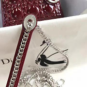 bagsAll Lady Dior Mini Wine Red/Silver 1551 - 6