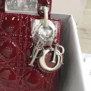 bagsAll Lady Dior Mini Wine Red/Silver 1551 - 4