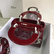 bagsAll Lady Dior Mini Wine Red/Silver 1551 - 3
