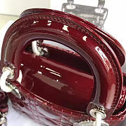 bagsAll Lady Dior Mini Wine Red/Silver 1551 - 2