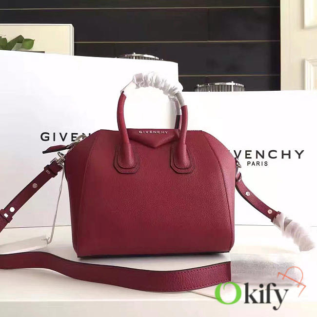 bagsAll Givenchy Mini Antigona 27 Red Wine 2040 - 1