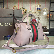 Gucci GG Supreme 32 Handle Bag Pink Leather 2207 - 5